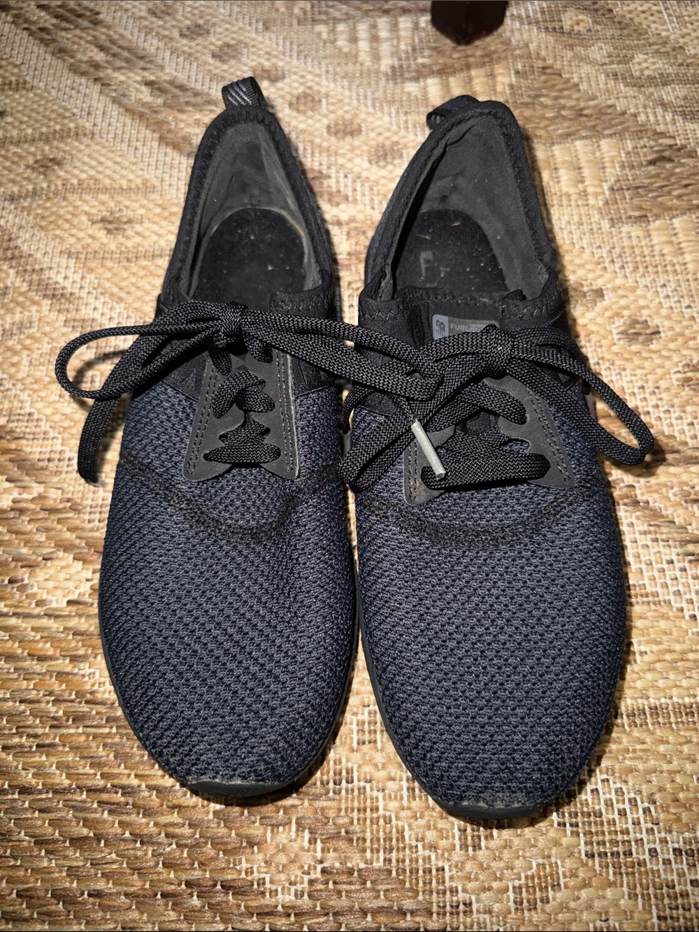 New Balance Men's Black Knit Lace-Up Sneakers